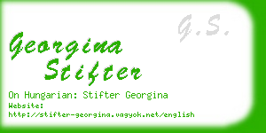 georgina stifter business card